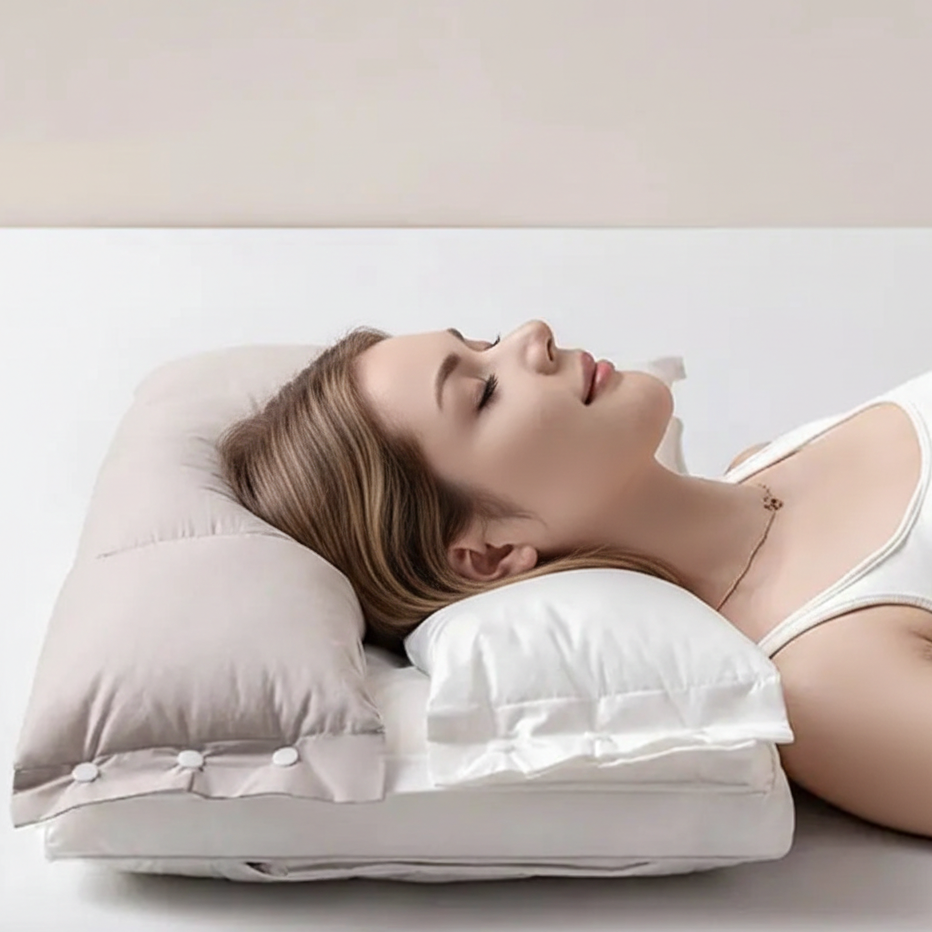 Kalsten | Almohada Ergonómica de Doble Capa para el Cuello