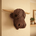 BOVINEART – Escultura de vaca de pared elegante en estilo rústico