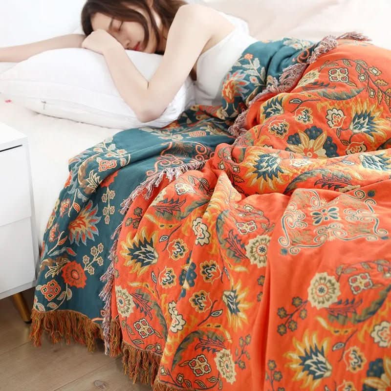 CUBIERTA HYGGEHAVEN – Manta de algodón Boho para espacios acogedores