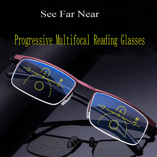 Gafas progresivas inteligentes Optivista | Ajuste automático del campo de visión y filtro azul