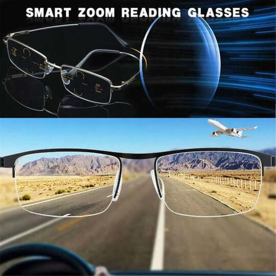 Gafas progresivas inteligentes Optivista | Ajuste automático del campo de visión y filtro azul