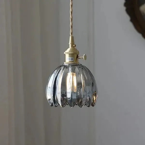 Corvya | Lámpara colgante en forma de flor de vidrio