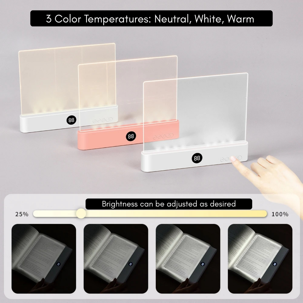 NIGHTBRIGHT - Luz de lectura LED GlowEase con brazo flexible para la cama