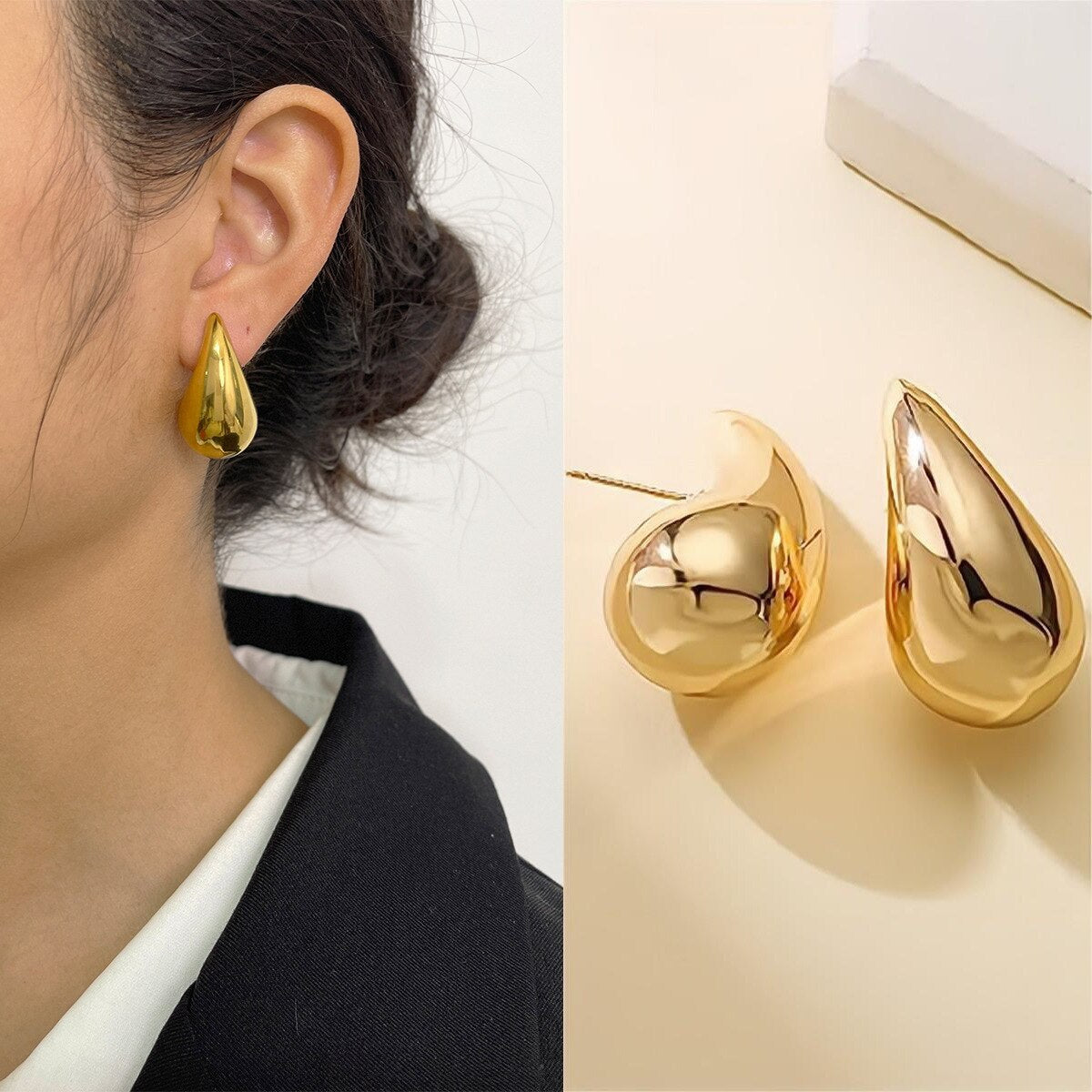 Pendientes de Gota Gruesa para Damas