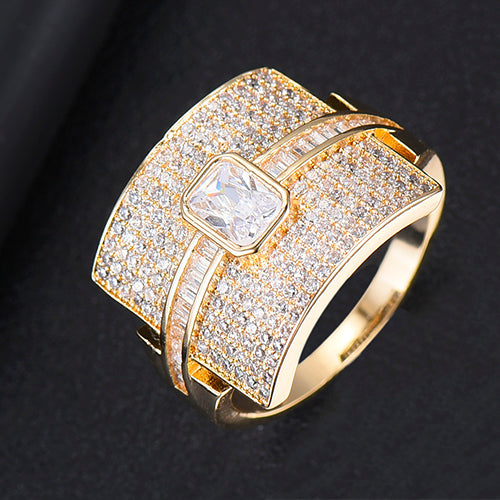 Anillo apilable de lujo de diseño Mónaco para mujeres