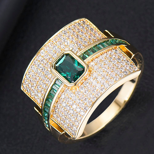 Anillo apilable de lujo de diseño Mónaco para mujeres