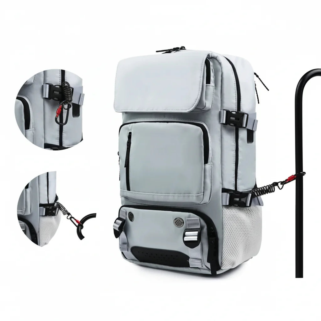 TRAVELMAX Pack – Gran mochila de viaje impermeable con puerto USB
