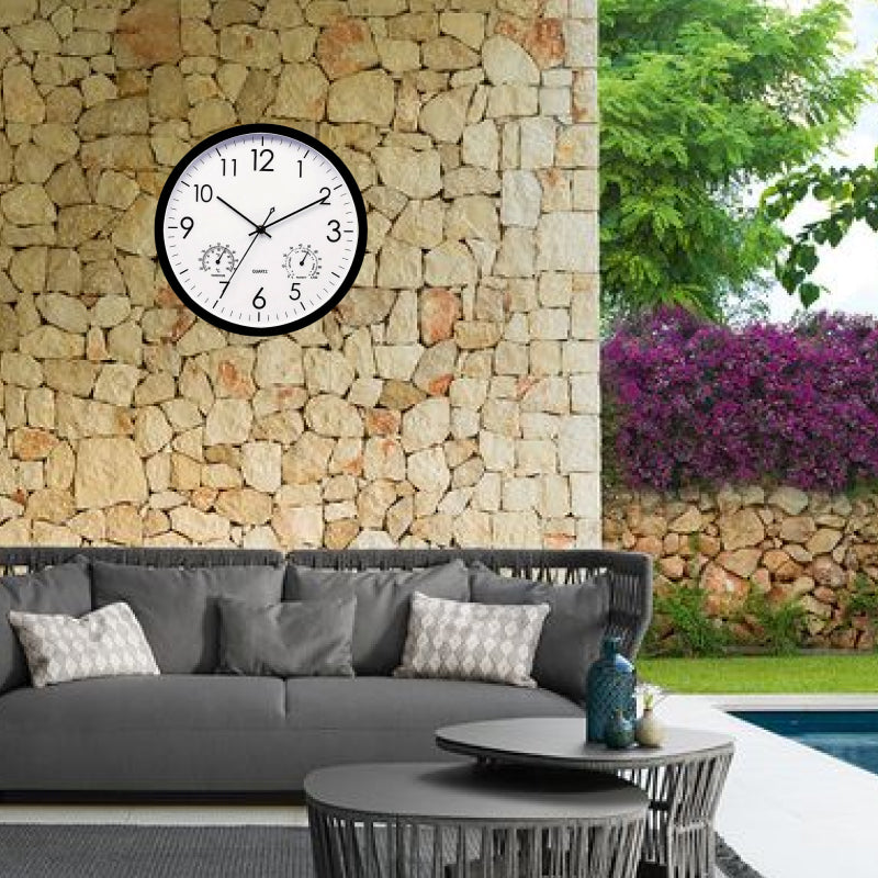 Reloj de Jardín con Temperatura y Humedad 30 cm