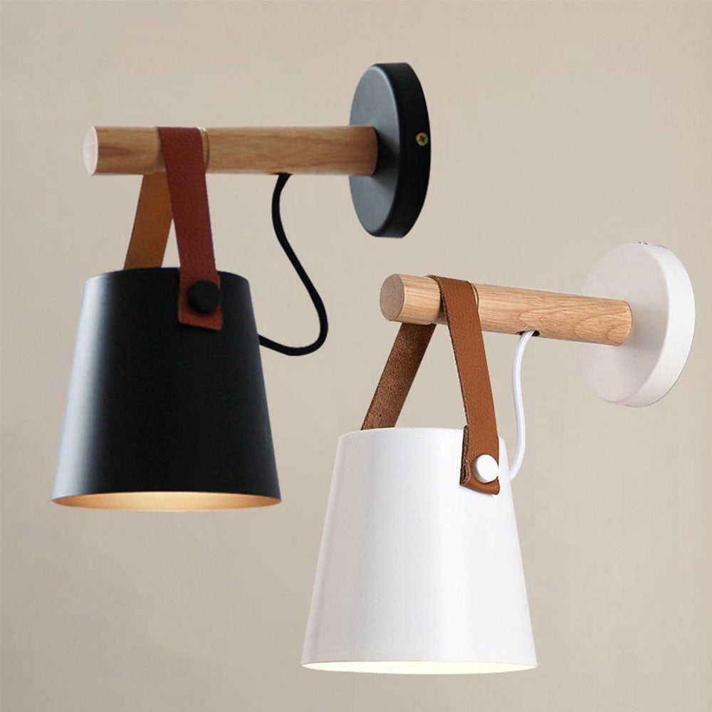 Lámpara de Pared de Madera Nórdica
