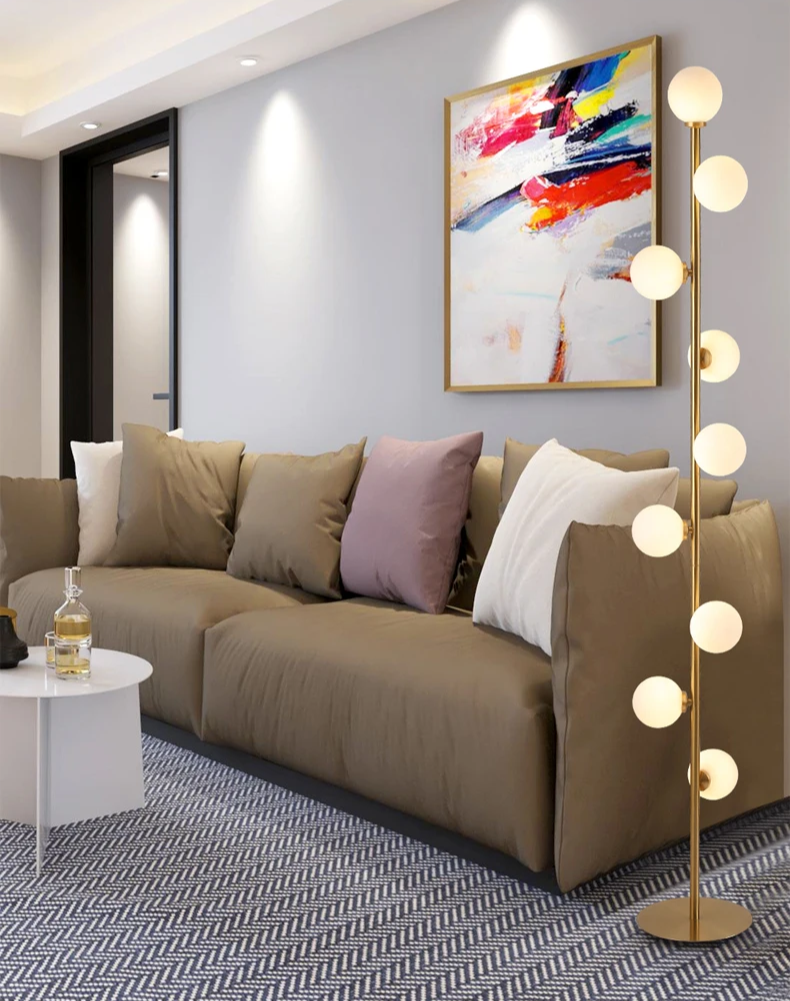 Celestina | Lámpara de pie de diseño con luz esférica