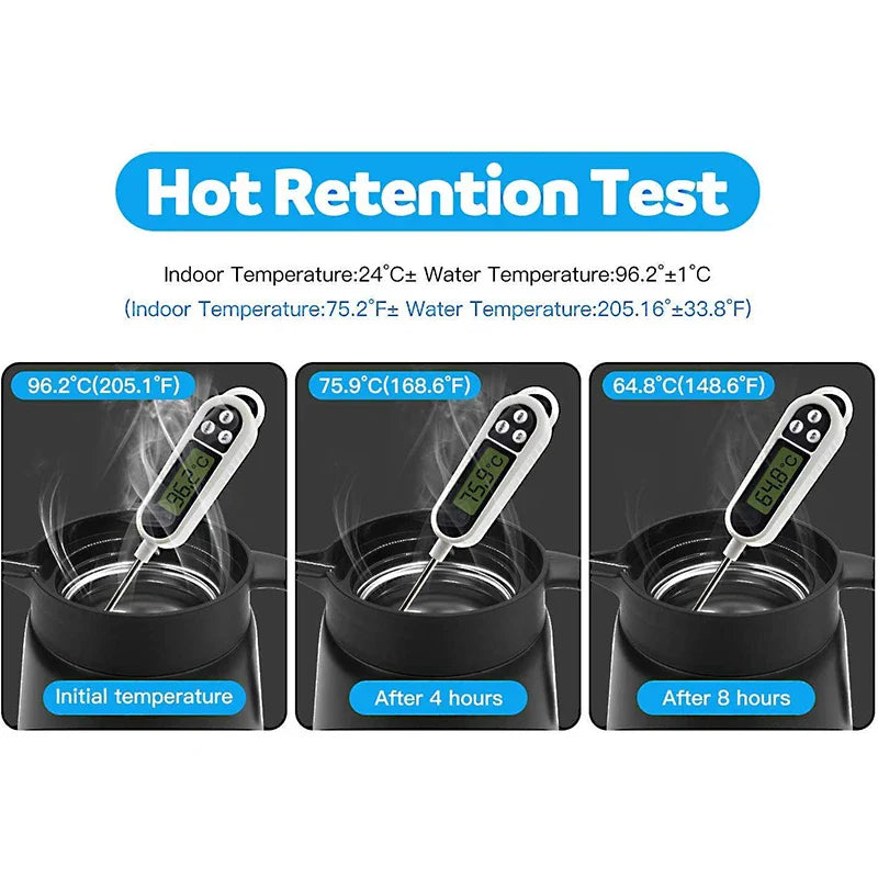 ThermoBrew Jarra Térmica | Acero Inoxidable 304 | Doble Pared & Aislada al Vacío | 6h Caliente / 12h Fría | 0,5 L