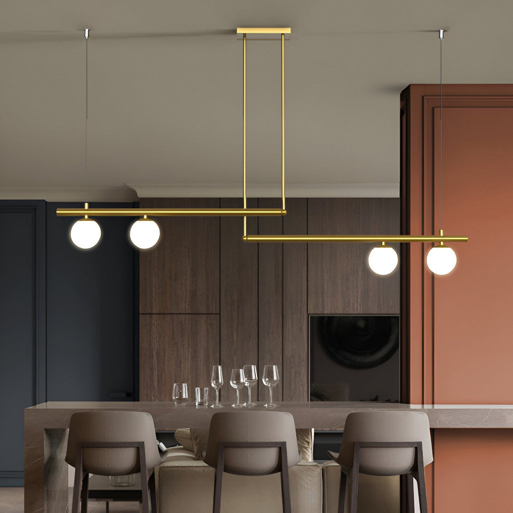 Lana | Lámpara colgante lineal nórdica para mesa de comedor