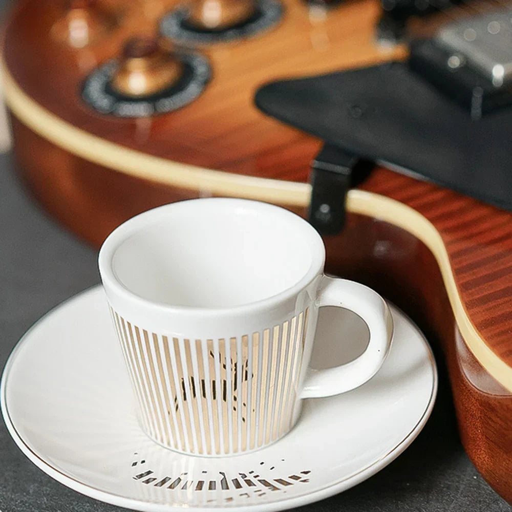 Taza dinámica creativa SLR Leopardo anamórfico taza cebra Luycho juego de tazas de café y té con posavasos 90ml-225ml
