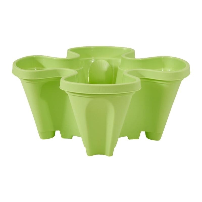 Torre de Plantas Apilable con Sistema de Riego 4 Niveles
