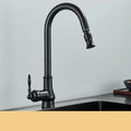 BowLift | Grifo de Cocina VintageTap de Bronce Antiguo – Grifo Mezclador de Estilo Retro con Pico Giratorio