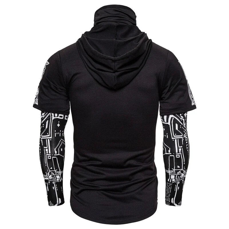 Sudaderas con Capucha de Máscara de Esqueleto para Hombres