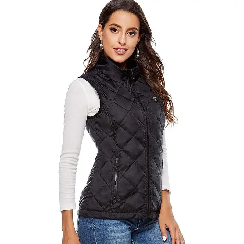 ThermaBelle Chaleco Térmico para Mujeres | Chaleco USB Calentado con Tecnología Infrarroja | Regulador de Calor y Ligero | Ideal para Otoño e Invierno