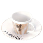 Taza dinámica creativa SLR Leopardo anamórfico taza cebra Luycho juego de tazas de café y té con posavasos 90ml-225ml