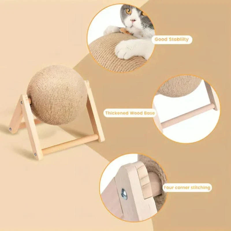 Juguete para gatos con área de rascado