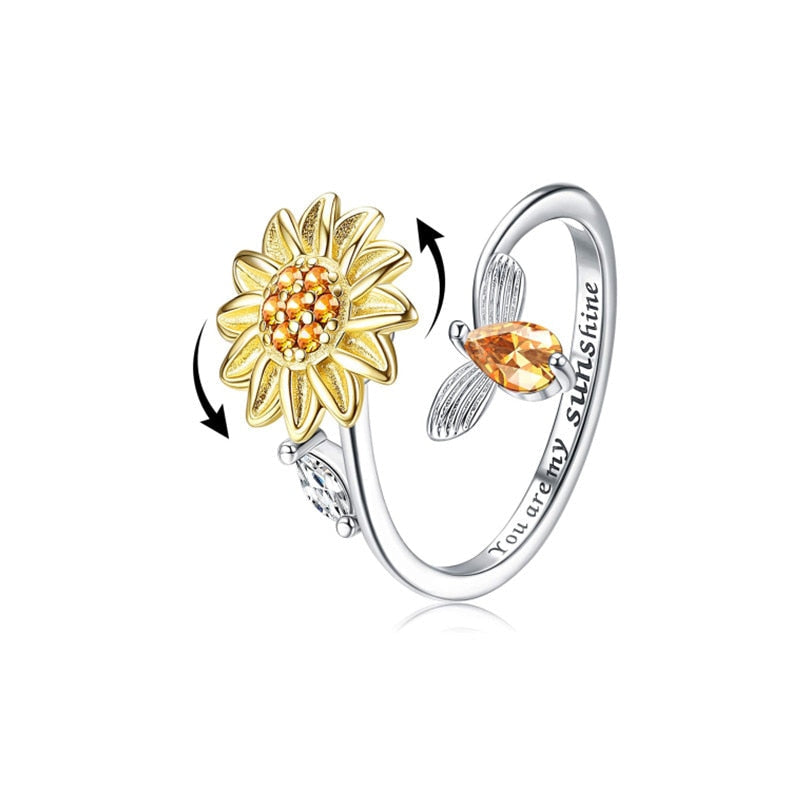 Anillo de ansiedad girasol