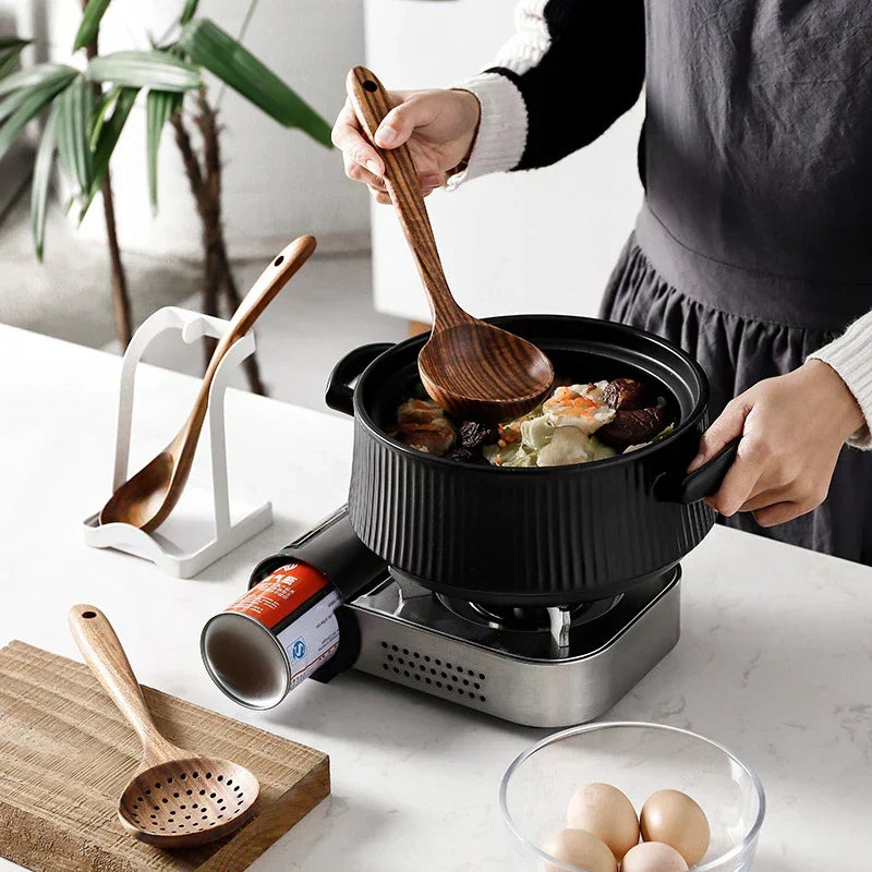 Set de utensilios de cocina de 7 piezas NordTeak – herramientas de madera de teca premium para una cocina estilosa y versátil