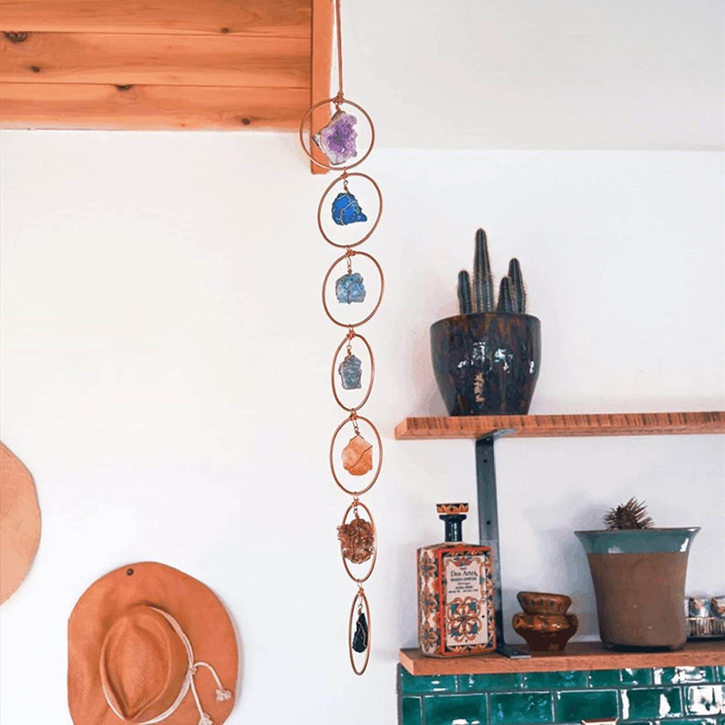 Decoración de pared de 7 Chakras de piedras preciosas