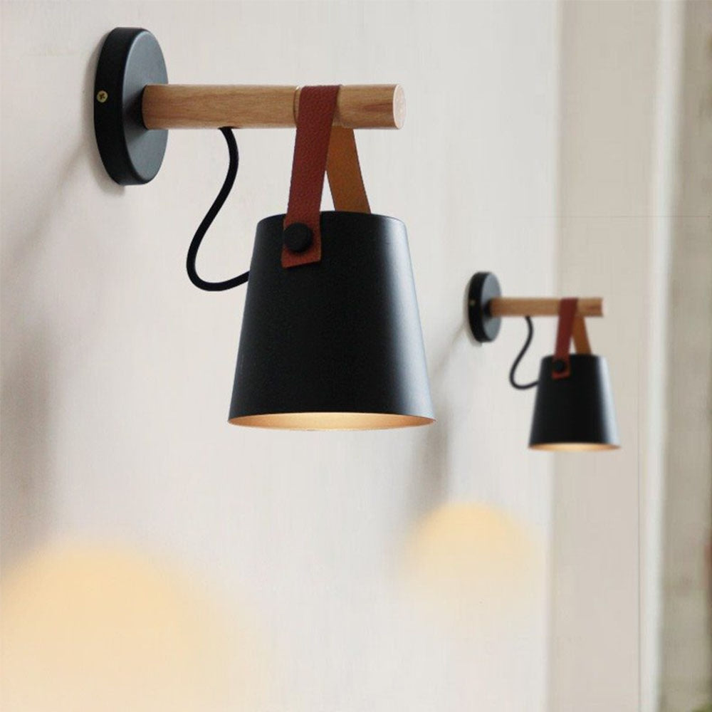 Lámpara de Pared de Madera Nórdica