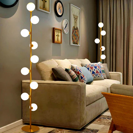 Celestina | Lámpara de pie de diseño con luz esférica