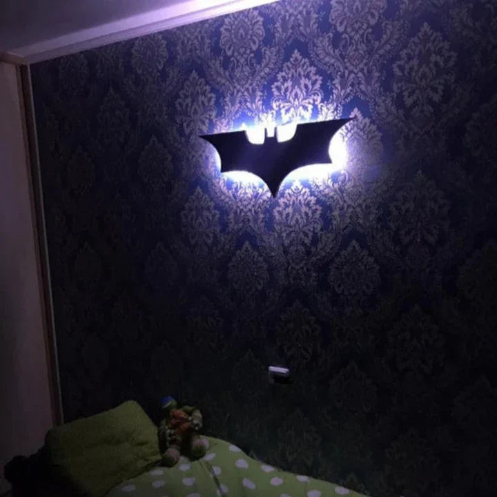 BatmanAura – Lámpara de pared LED moderna de Batman con control remoto