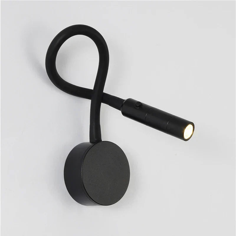 BowLift | Lámpara de pared LED flexible moderna con interruptor para dormitorio y estudio - 1W/3W