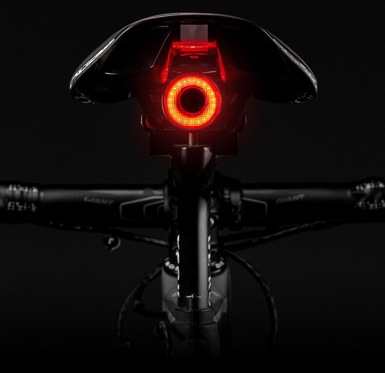 Velaro Luz trasera inteligente para bicicleta | Luz de freno automática y sensor de luminosidad | Recargable por USB | Impermeable IPX4