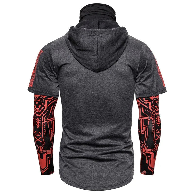 Sudaderas con Capucha de Máscara de Esqueleto para Hombres