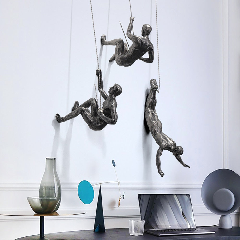 Kalsten | Escultura de pared ClimbArtis | Símbolo de fuerza y crecimiento | Hecho a mano de resina y alambre de hierro