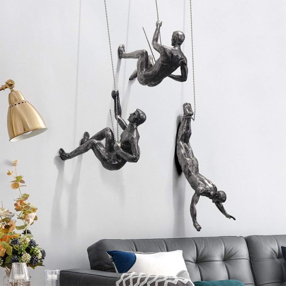 Kalsten | Escultura de pared ClimbArtis | Símbolo de fuerza y crecimiento | Hecho a mano de resina y alambre de hierro