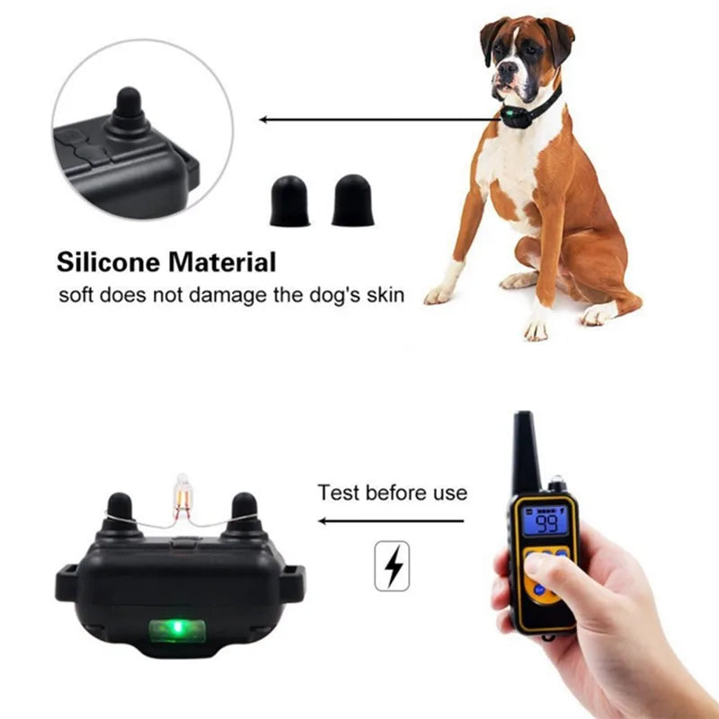 Collar E-eléctrico para Entrenamiento de Perros – Seguro, control remoto efectivo