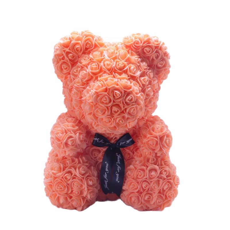 Osito de Peluche con Rosas Artificiales