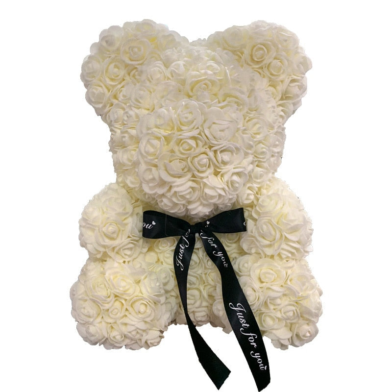 Osito de Peluche con Rosas Artificiales