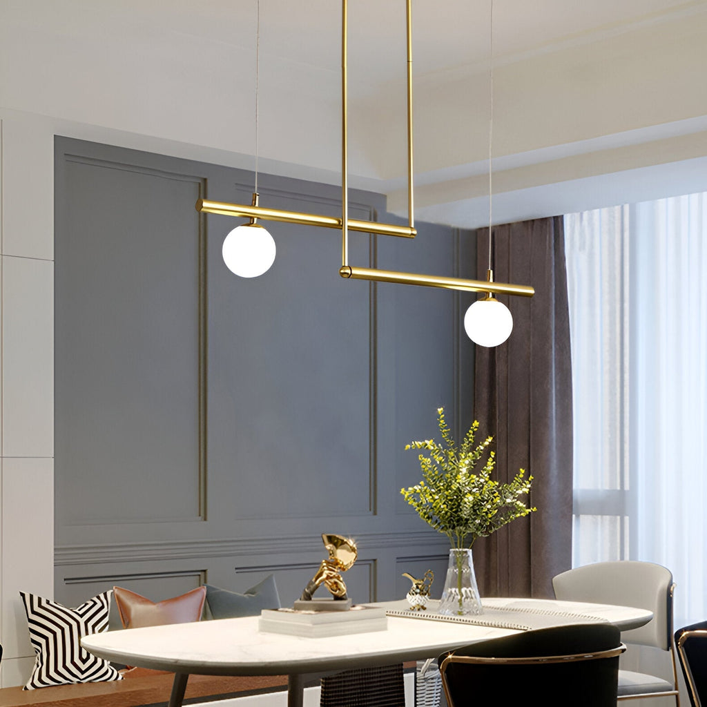 Lana | Lámpara colgante lineal nórdica para mesa de comedor