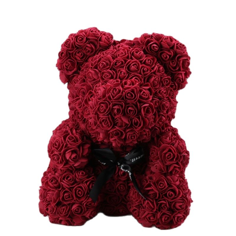 Osito de Peluche con Rosas Artificiales