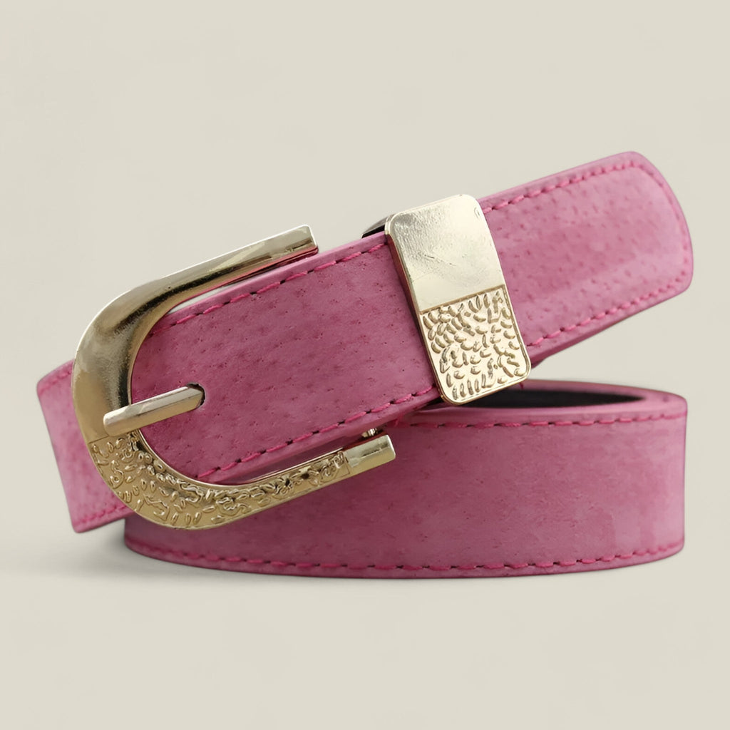 Ava - Cinturón elegante con hebilla metálica ajustada y diseño versátil