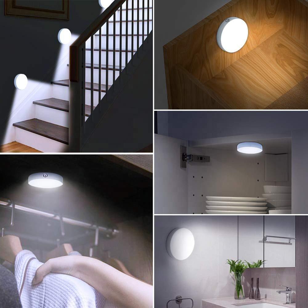 Luz nocturna LED inalámbrica con sensor de movimiento para pasillo y dormitorio