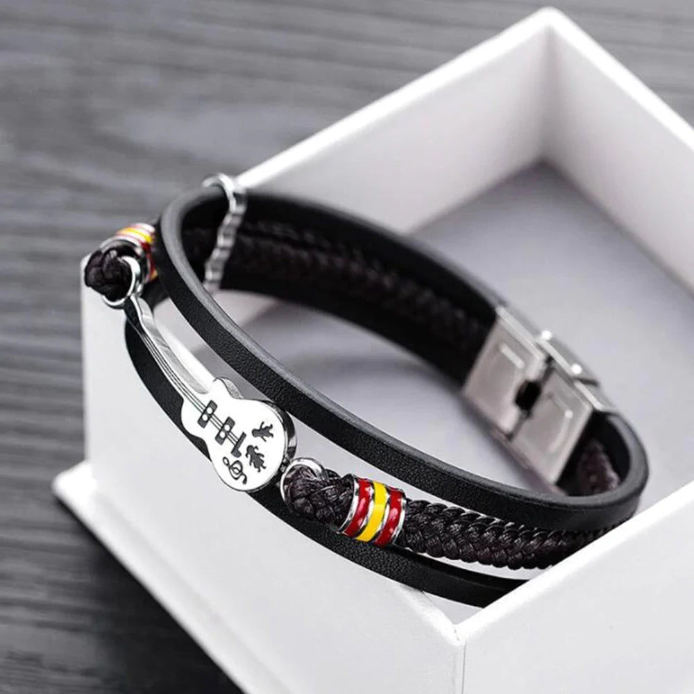 Edición Limitada Pulsera de Cuero de Guitarra