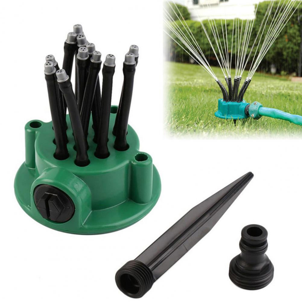 Sistema de Riego para Jardín 12 en 1 – Aspersor Ajustable con Riego de 360 Grados