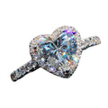 Anillo de Zirconia Cúbica en Forma de Corazón