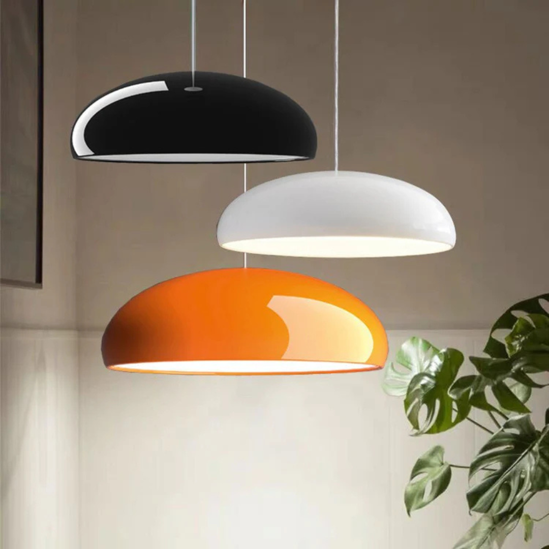 Domena | Lámpara colgante de estilo retro en forma de semiesfera