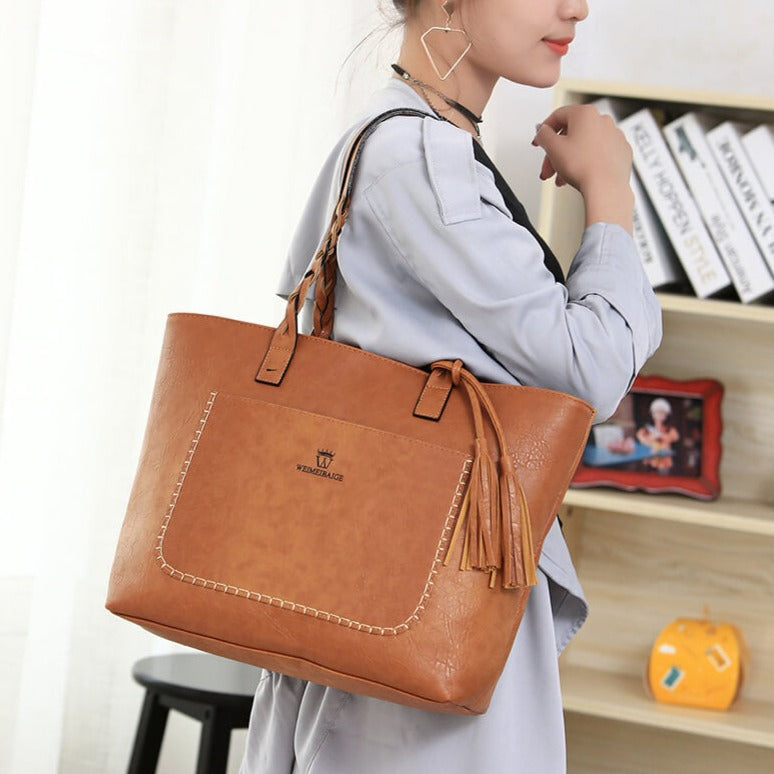 Bolso de hombro de piel para mujeres