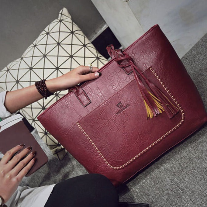 Bolso de hombro de piel para mujeres
