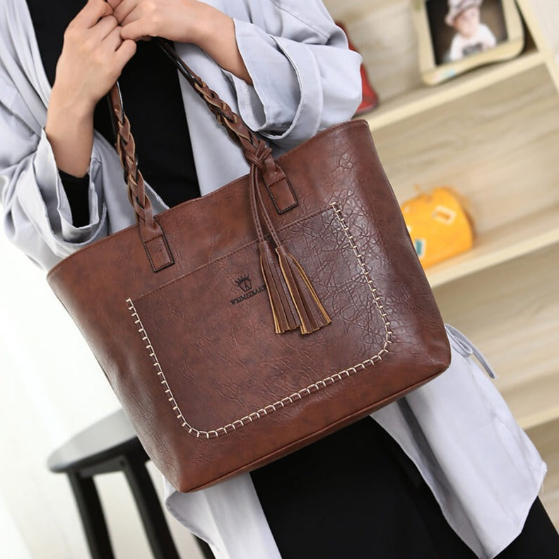 Bolso de hombro de piel para mujeres