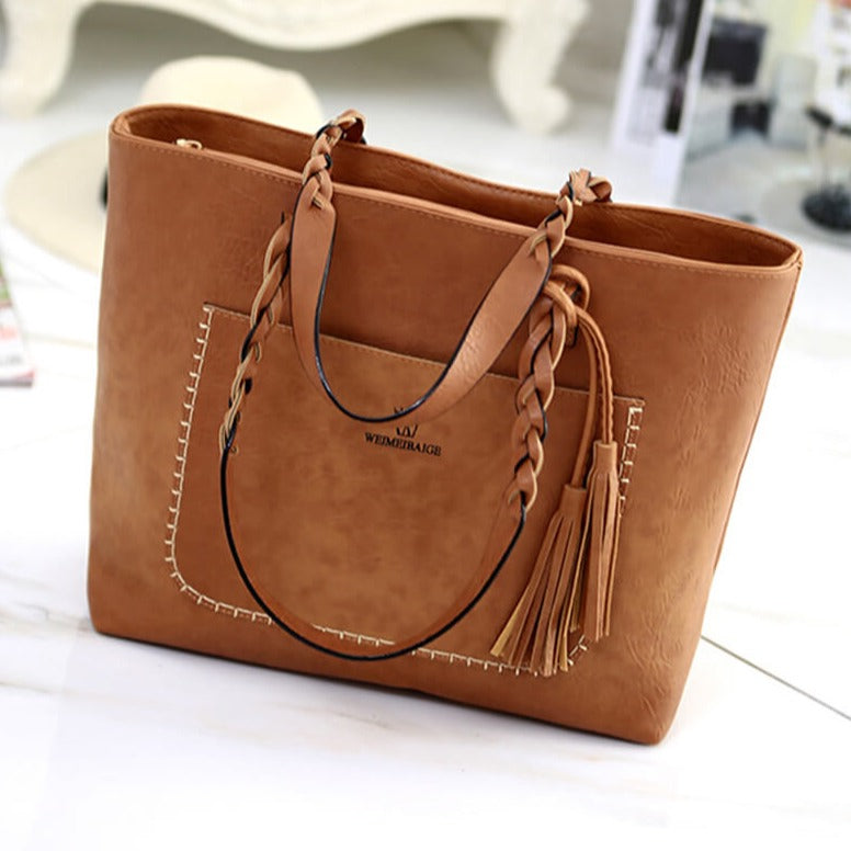 Bolso de hombro de piel para mujeres