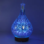 Lisslune | Difusor de Aceites Esenciales de Vidrio 3D AromaBurst con Luces LED